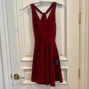 NWT Crimson Wine Red Skater Dress Lulu's Size S